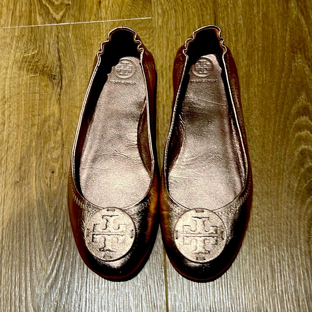 Rose Gold Tori Burch Flats